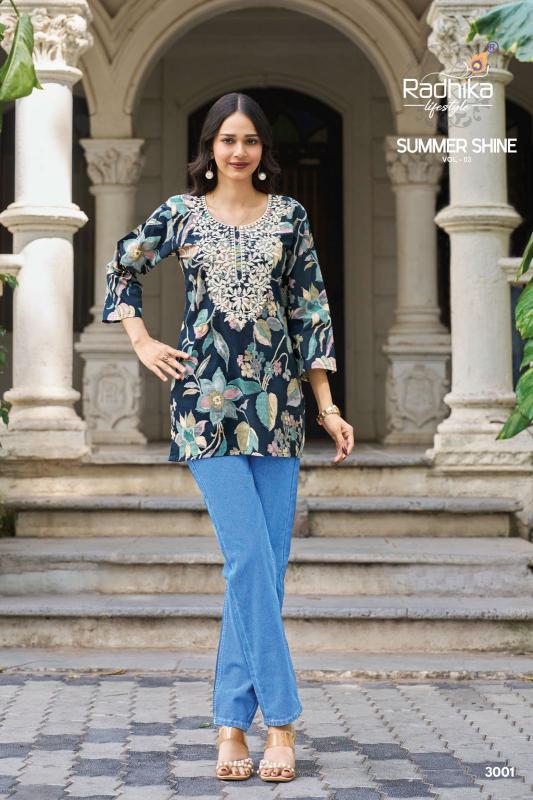 Radhika lifestyle summer shine vol 3 kurtis wholesale